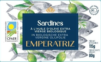 Sardinky v BIO extra panenskom olivovom oleji 120g