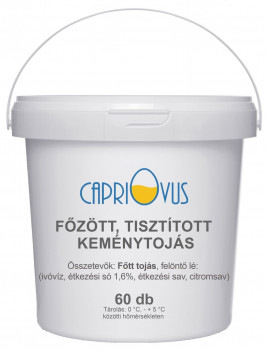 Varené lúpané vajcia na tvrdo v slanom náleve "M" 60 ks (3,5kg)